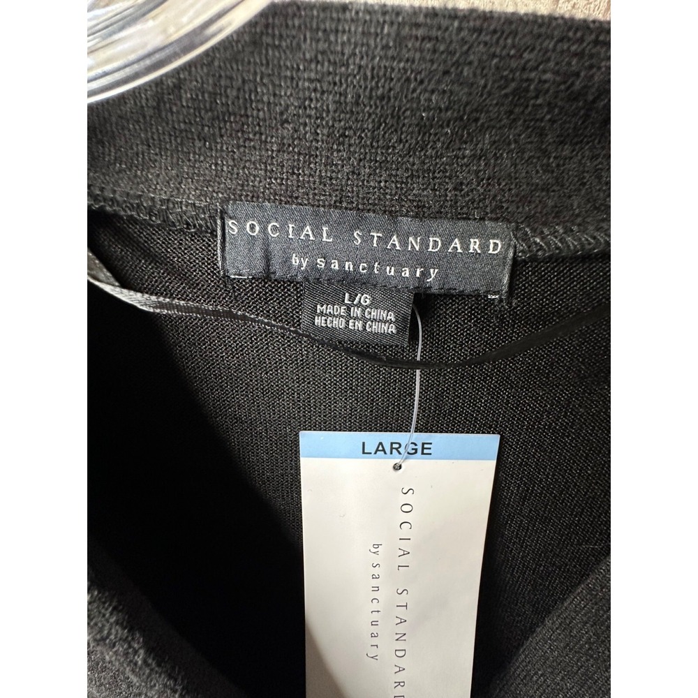 Social Standard By Sanctuary Womens Black Cardigan Sweater Large Button Up - Picture 4 of 7